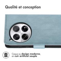 imoshion Étui de télephone portefeuille de luxe OnePlus 12 - Bleu clair