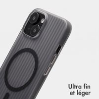Accezz Coque arrière Lite avec MagSafe | Fluted | Apple iPhone 15 - Gris