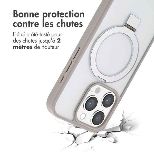 Accezz Coque Ring Stand avec MagSafe Apple iPhone 15 Pro - Gris