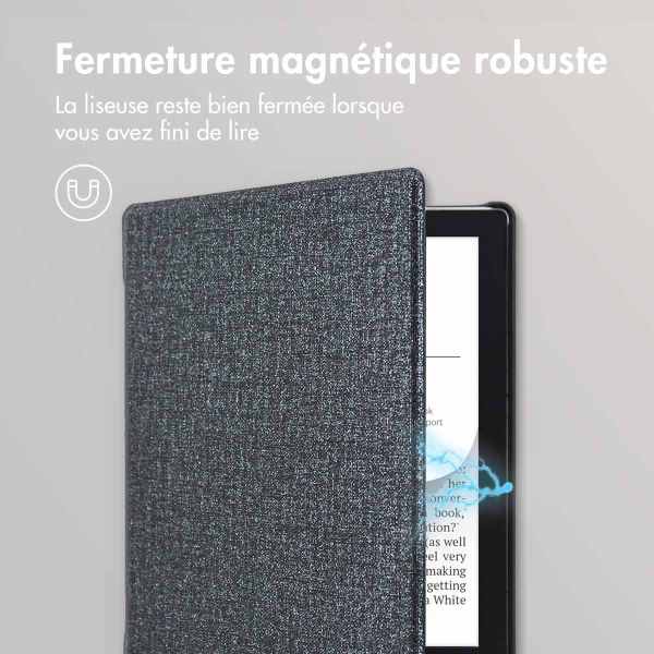 imoshion Étui de liseuse portefeuille Canvas Pocketbook Verse / Verse Pro / Verse Pro Color / Vivlio Light / Light HD - Glitter Noir