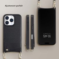 Selencia Coque de télephone Nova avec cordon et porte-cartes Apple iPhone 16 Pro - Noir