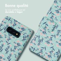 imoshion Étui de télephone portefeuille Design Samsung Galaxy S10e - Blue Flowers