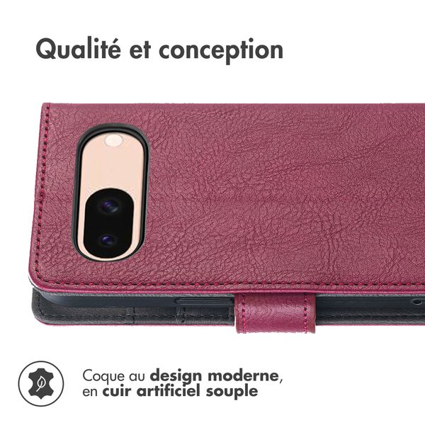 imoshion Étui de télephone portefeuille de luxe Google Pixel 8a - Bordeaux