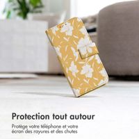 imoshion Étui de télephone portefeuille Design Apple iPhone 12 (Pro) - Yellow Flowers