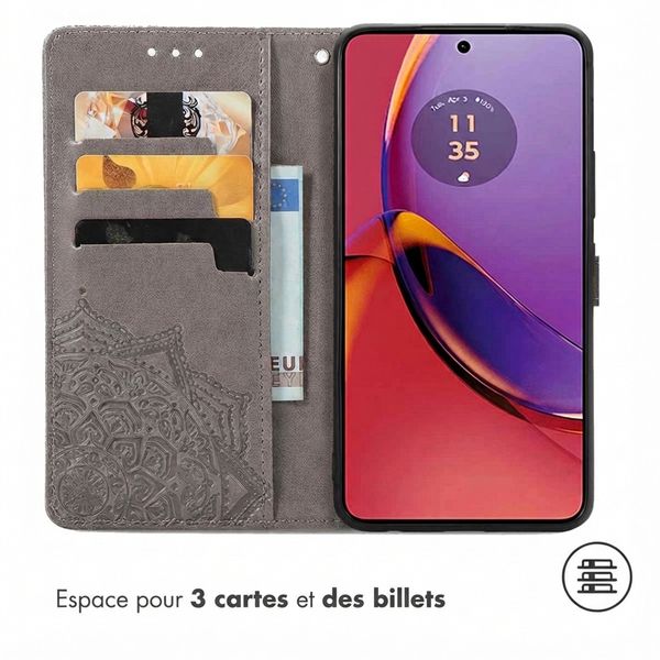 imoshion Etui de télephone Mandala Motorola Moto G84 - Gris