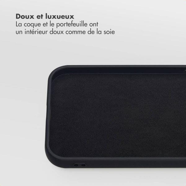 Selencia Étui portefeuille amovible Olyn avec MagSafe Apple iPhone 14 / 13 - Noir