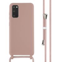 imoshion Coque en silicone avec cordon Samsung Galaxy S20 - Sand Pink