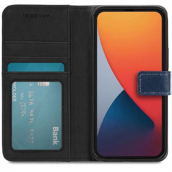 imoshion Étui de télephone portefeuille de luxe Apple iPhone 13 Mini - Bleu foncé