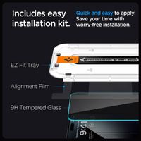 Spigen Protection d'écran en verre trempé GLAStR Privacy Applicator - lot de 2 Apple iPhone 15 Pro