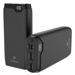 imoshion Batterie externe 20 000 mAh - Chargeur rapide 22,5 W - USB-C / USB-A - Noir