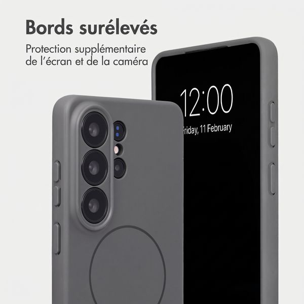 Accezz Coque Grip avec MagSafe Samsung Galaxy S26 Ultra - Gris