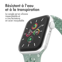 imoshion Bracelet Sport⁺ en silicone Apple Watch | 38/40/41/42 mm - Taille M/L - Light Green & Green