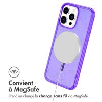 imoshion Coque Pailletée avec MagSafe Apple iPhone 15 Pro Max - Paillettes Violet
