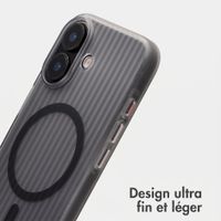 Accezz Coque arrière Lite avec MagSafe | Fluted | Apple iPhone 16 - Gris