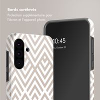 Selencia Coque arrière Vivid Samsung Galaxy A36 / A56 - Beige Zigzag