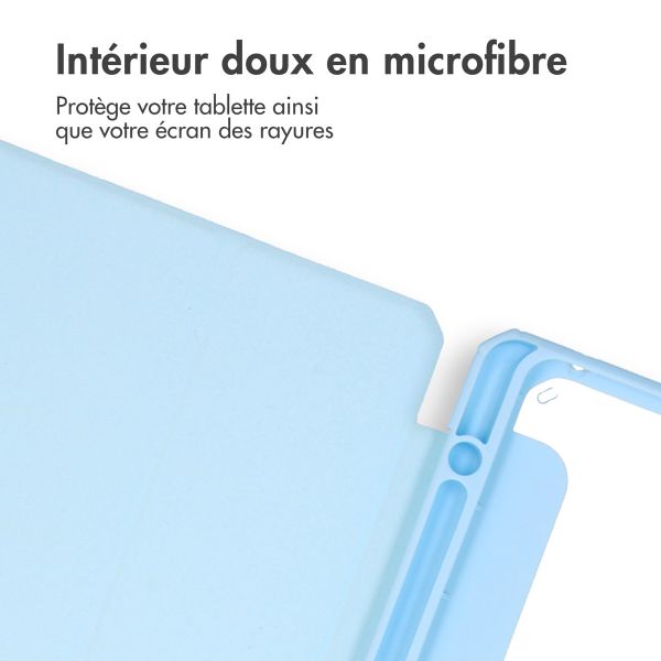 imoshion Coque tablette rigide Trifold Samsung Galaxy Tab S9 11.0 pouces / Tab S10 FE / S9 FE 10.9 pouces - Bleu clair