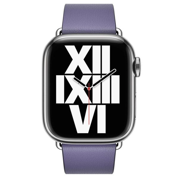 Apple Bracelet Leather Band Modern Buckle Apple Watch | 38/40/41/42 mm - Taille L - Wisteria
