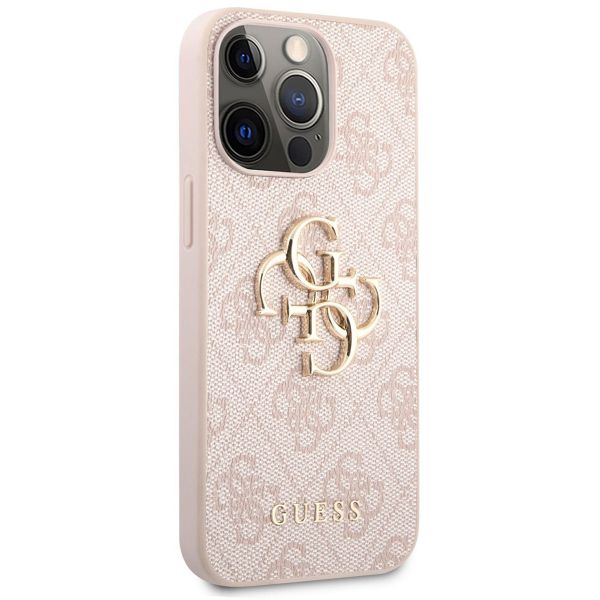 Guess Coque 4G Metal Logo Backcover Apple iPhone 13 - Rose & Or