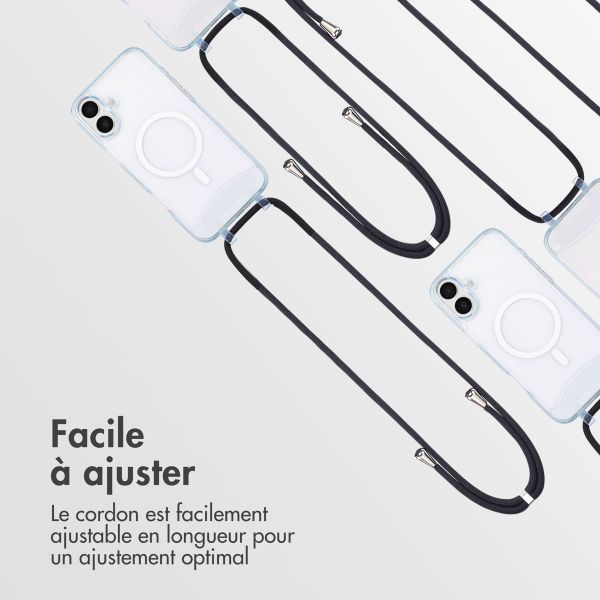 imoshion Coque MagSafe avec cordon amovible Apple iPhone 16 Plus - Transparent