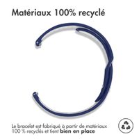 imoshion Bracelet sport en silicone  - Connexion universelle 22 mm - Dark Blue & White