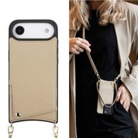 Selencia Coque de télephone Nova avec cordon et porte-cartes Apple iPhone Air - Beige