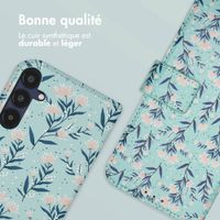 imoshion Étui de télephone portefeuille Design Samsung Galaxy A25 (5G) - Blue Flowers