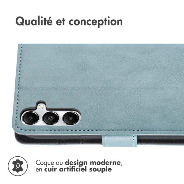 imoshion Étui de télephone portefeuille de luxe Samsung Galaxy S25 Plus - Bleu clair