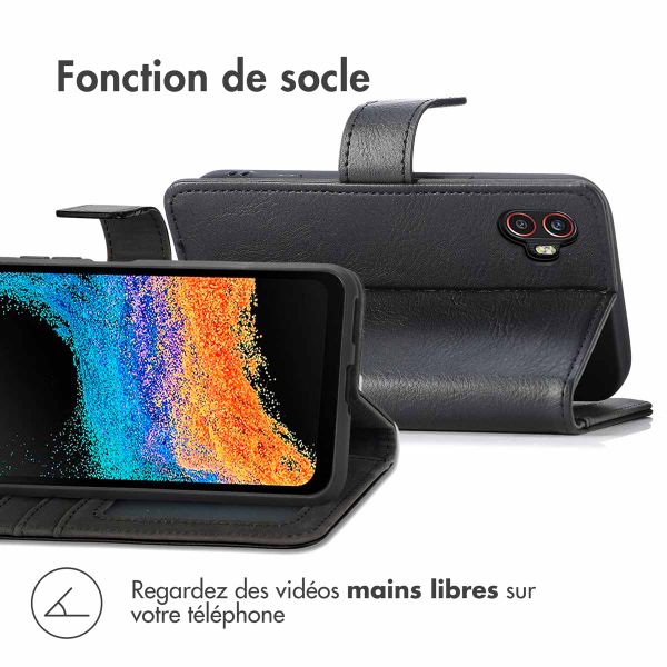 imoshion Étui de télephone portefeuille de luxe Samsung Galaxy Xcover 6 Pro - Noir