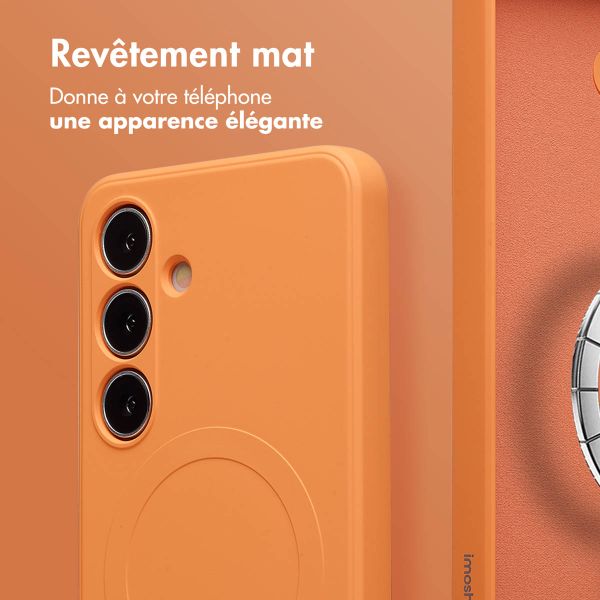 imoshion Coque Couleur avec MagSafe Samsung Galaxy S25 Plus - Orange