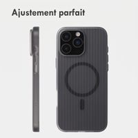 Accezz Coque arrière Lite avec MagSafe | Fluted | Apple iPhone 16 Pro Max - Gris