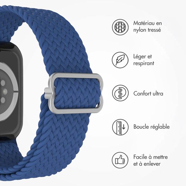imoshion Bracelet nylon tissé Apple Watch | 38/40/41/42 mm - Bleu foncé