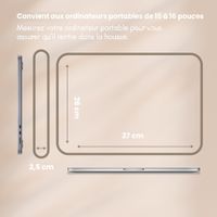 Selencia Pochette ordinateur velours côtelé 15-16 pouces - Pistache Cream