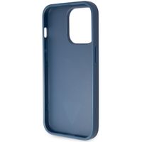 Guess Coque 4G Logo Triangle Strass Apple iPhone 15 Pro - Bleu