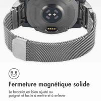 imoshion Bracelet QuickFit® Milanais  - Connexion Garmin 20 mm - Taille L/XL - Argent