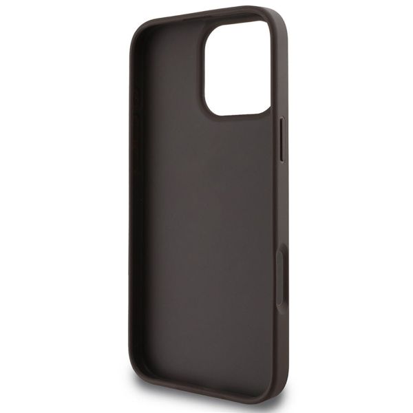 Guess Coque arrière Bottom Stripe 4G Apple iPhone 16 Pro Max - Marron