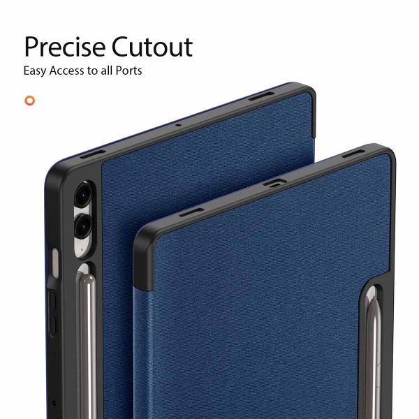 Dux Ducis Coque tablette Domo Samsung Galaxy Tab S10 Plus / Tab S9 FE Plus / Tab S9 Plus - Bleu foncé