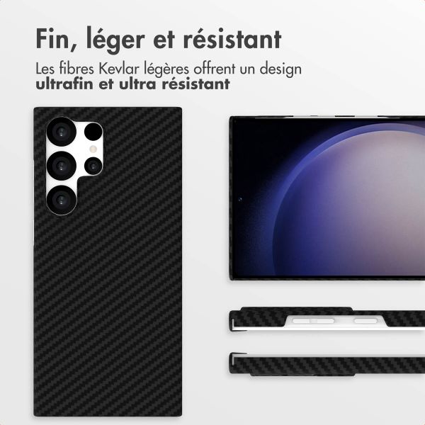 Accezz Coque Kevlar® MagSafe Samsung Galaxy S23 Ultra - Noir