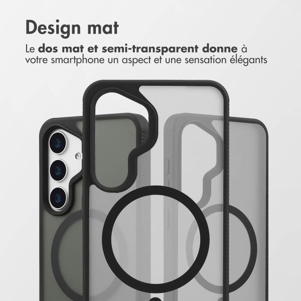 Accezz Coque Givrée Robuste avec MagSafe Samsung Galaxy S25 Plus - Noir