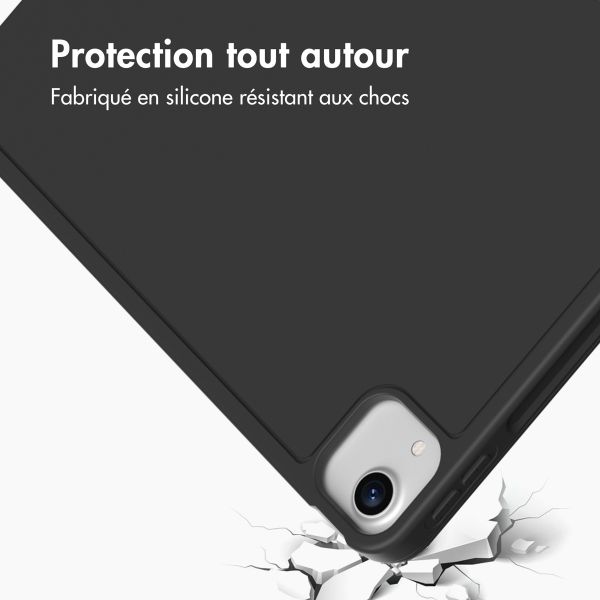 Accezz Coque tablette portefeuille Smart Silicone Apple iPad Air 13 pouces (2026) M4 / (2025) M3 / (2024) M2 - Noir