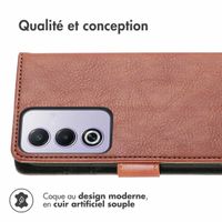 imoshion Étui de télephone portefeuille de luxe Oppo A80 5G - Marron