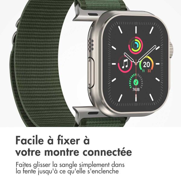 imoshion Bracelet en nylon Alpine Apple Watch | 44/45/46/49 mm - Vert