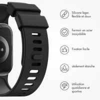 imoshion Bracelet silicone Xiaomi Smart Band 9 Pro / 8 Pro / Redmi Watch 6 / 5 / 4 - Noir
