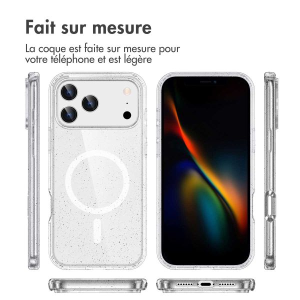 imoshion Coque Pailletée avec MagSafe Apple iPhone 17 Pro Max - Transparent
