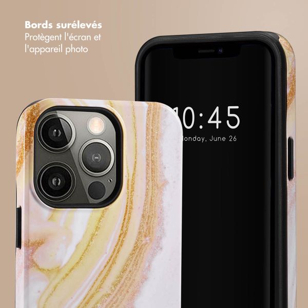 Selencia Coque arrière Vivid Apple iPhone 13 Pro - Chic Marble Gold