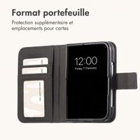 imoshion Étui de télephone portefeuille de luxe Apple iPhone Duo - Noir