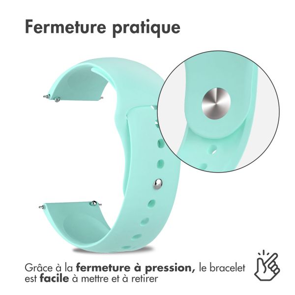 imoshion Bracelet sport en silicone  - Connexion universelle 22 mm - Vert menthe