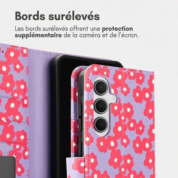 imoshion Étui de télephone portefeuille Design Samsung Galaxy A36 - Dusty Rose Blossoms
