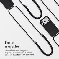 imoshion Coque arrière Color avec cordon amovible et MagSafe Apple iPhone 17 Pro Max - Noir