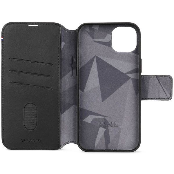 Decoded Portefeuille détachable 2 en 1 en cuir Apple iPhone 15 Plus - Noir