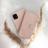 Selencia Étui portefeuille en cuir véritable Samsung Galaxy A72 - Dusty Pink